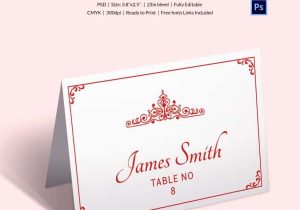 Place Card Template Free Download And Name Card Sample