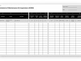Preventive Maintenance Spreadsheet Template and Preventative Maintenance Checklist Template Excel