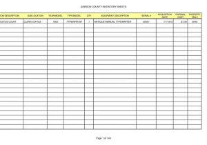 Printable Blank Inventory Sheets And Blank Inventory Sheet Free Download