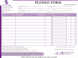 Printable Donation Form Template And Donor Pledge Form Template