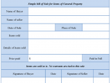 Printable General Bill Of Sale And Easy Printable Bill Of Sale