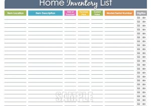 Printable Inventory Templates And Printable Home Inventory Sheets