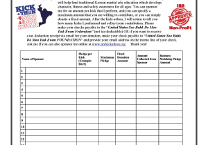 Printable Pledge Form Template And Pledge Form Template