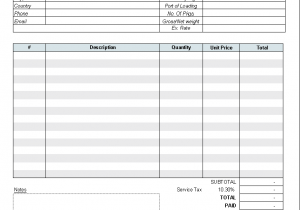 Professional Services Invoice Template And Free Service Invoice Template Word