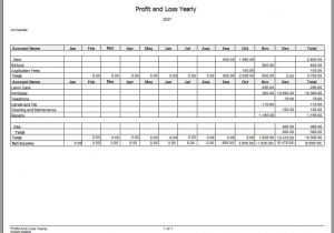 Profit And Loss Statement For Self Employed Homeowners And Fillable Profit And Loss Statement Template