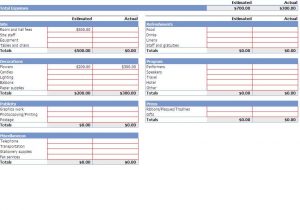 Project Budget Tracking Spreadsheet and Sample Expense Tracking Spreadsheet