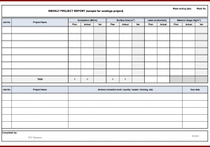 Project Management Monthly Status Report Template And Project Management Report Template Word