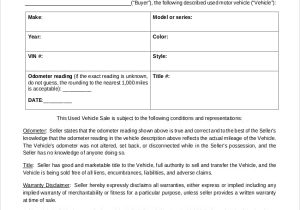 Sample Bill Of Sale For Used Car As Is And Sample Bill Of Sale For Selling A Used Car