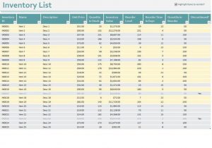 Sample Excel Inventory Spreadsheets And Inventory Excel Formulas