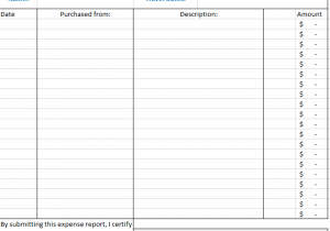 Sample Expense Report For Travel And Sample Travel Expense Report Forms