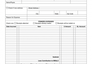 Sample Expense Report Form And Sample Medical Expense Reimbursement Form