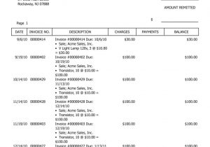 Sample Format Of Billing Statement And Free Printable Billing Statements