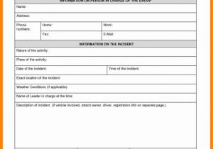 Sample Incident Report Letter Word And Sample Of Incident Report Letter