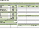 Sample Inventory Sheet For Restaurant And Sample Inventory Templates