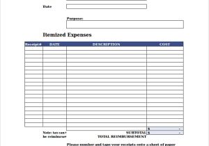 Sample Of Expense Claim Form And Free Sample Expense Reimbursement Form