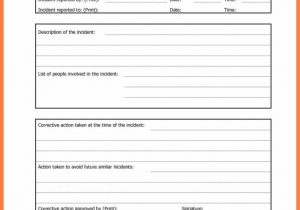 Sample Of Incident Report Format And Sample Letter Of Incident Report At Work