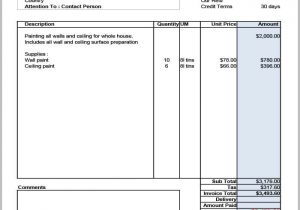 Sample Of Invoice For Cleaning Service And Sample Format Of Service Invoice