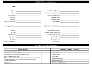 Sample Personal Financial Statement Template Word And Examples Of Personal Financial Mission Statements