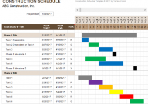 Sample Residential Construction Schedule And Residential Construction Template For Excel