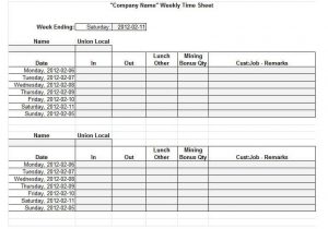 Sample Time Sheets Template And Sample Time Sheet Report