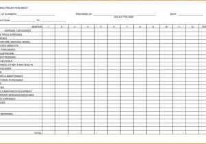 Sample of Excel Spreadsheet Business Expenses with Monthly Business Expense Template