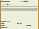 Security Guard Incident Report Template Word And Example Incident Report Writing