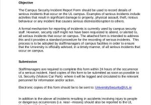 Security Incident Report Example And Security Investigation Report Format Examples