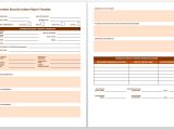 Security Incident Report Template Pdf And Itil Incident Report Template