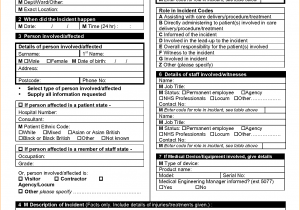 Security Incident Report Template Word And Security Incident Reporting Form