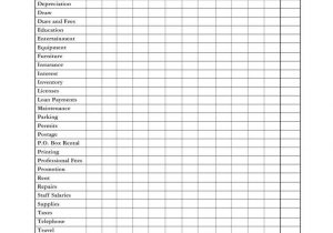 Self Employed Business Expenses Worksheet and Tracking Business Expenses Spreadsheet