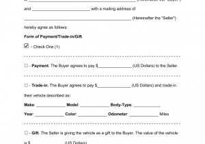 Simple Auto Bill Of Sale And Generic Bill Of Sale Form