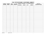 Simple Inventory Control Spreadsheet