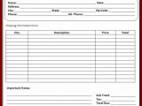 Simple invoice template and printable invoices free template