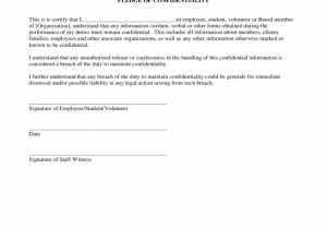 Simple Non Disclosure Agreement Template Word And Non Disclosure Agreement Template In Word