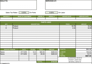 Simple Service Invoice Template And Small Business Invoice Template