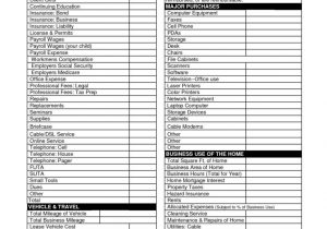 Small Business Spreadsheet for Taxes and Self Employed Expenses Spreadsheet Template