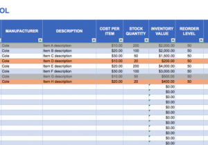 Stock Inventory Excel Format Free Download