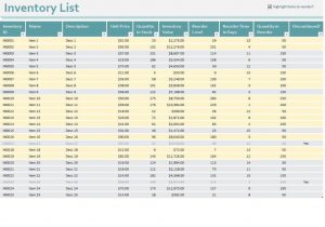 Stock Inventory Spreadsheet And Office Furniture Inventory Spreadsheet