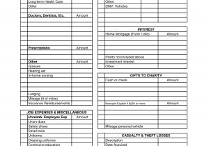 Tax Deduction Spreadsheet Template And Business Expense Sheet Template
