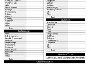 Tax Template For Small Business And Yearly Business Expense Spreadsheet