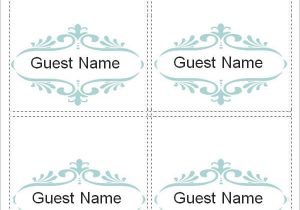 Template For 4 Cards Per Sheet And Tent Card Design Template