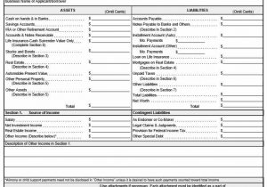Template For Personal Financial Statement And Personal Financial Statement Template Mac Numbers