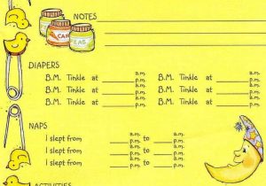 Toddler Daily Report Pdf And Child Care Daily Report Sheets