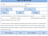 Used Car Bill Of Sale Template As Is And Used Car Bill Of Sale Form Template