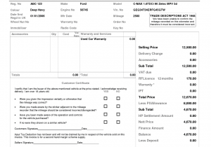 Used Car Dealer Invoice Template And Car Sale Invoice Template Word