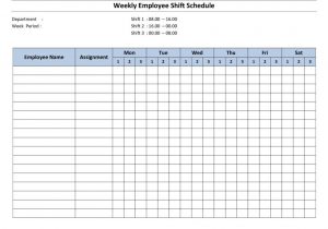Weekly Employee Shift Schedule Template and Employee Shift Schedule Spreadsheet