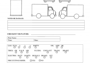 Weekly Vehicle Inspection Report Template And Annual Vehicle Inspection Report Form Pdf