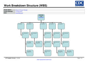 Work breakdown structure tool and microsoft project schedule template
