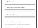 Worksheets Of Computer For Class 2 And Free Computer Worksheets For Class 1