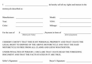 Bill of sale for personal property template